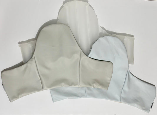 #132 - REDUCED- Bundle of IKEA Blowup Cushion & 2 YeahBabyGoods Vegan Leather Cushion Covers, Solid Grey & Solid Sky Blue