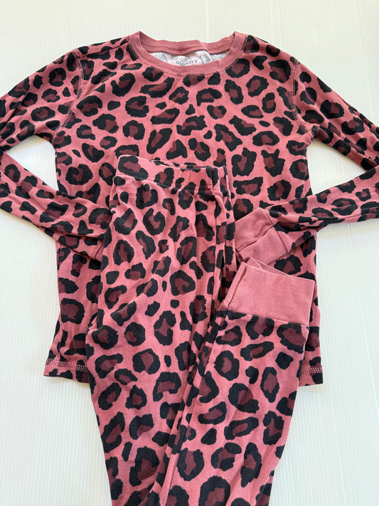 #167 Old Navy Girls Cheetah Pajamas - L (10)