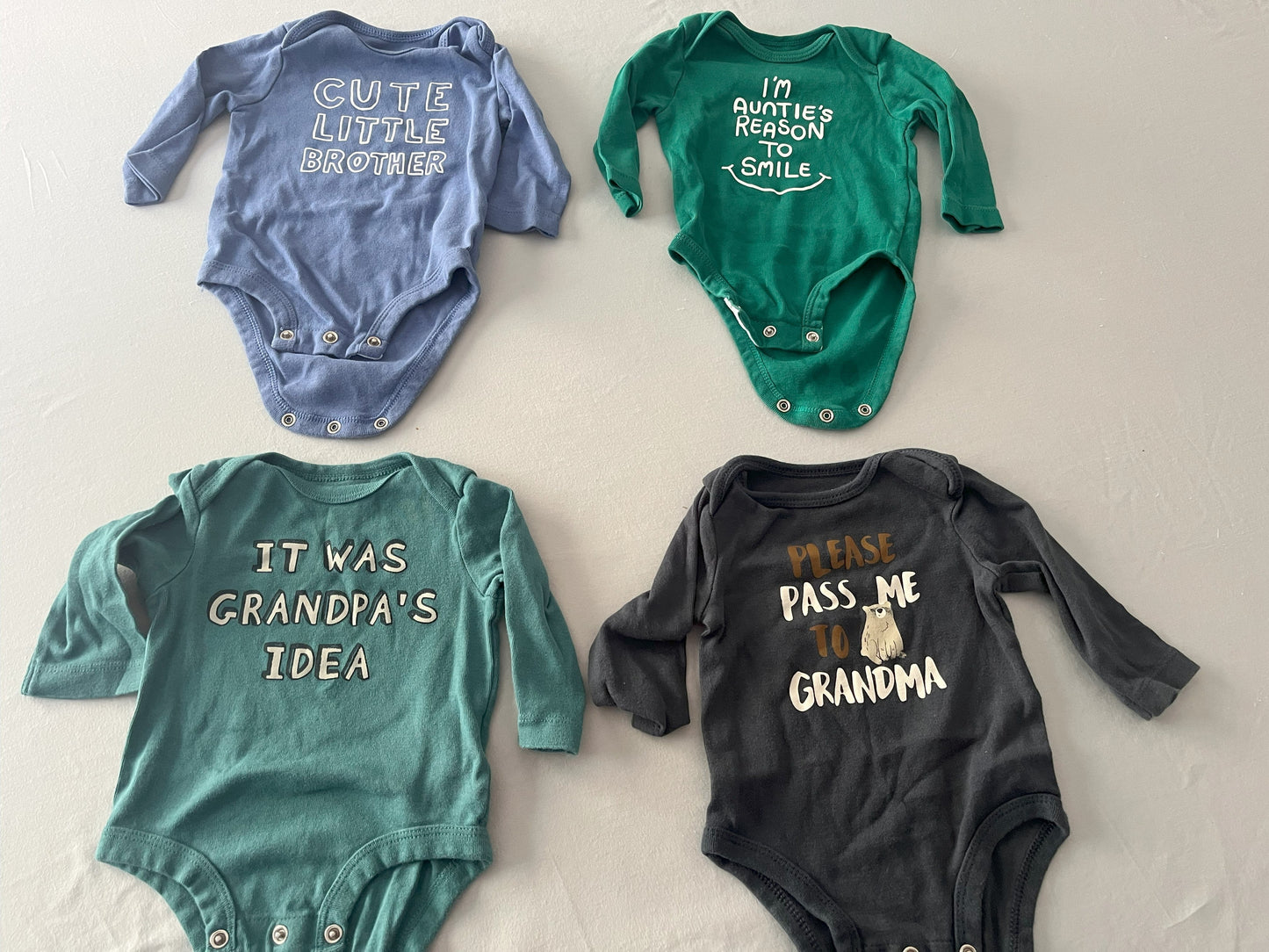 #211 REDUCED  Carters 3m Family Fun Onesie Set