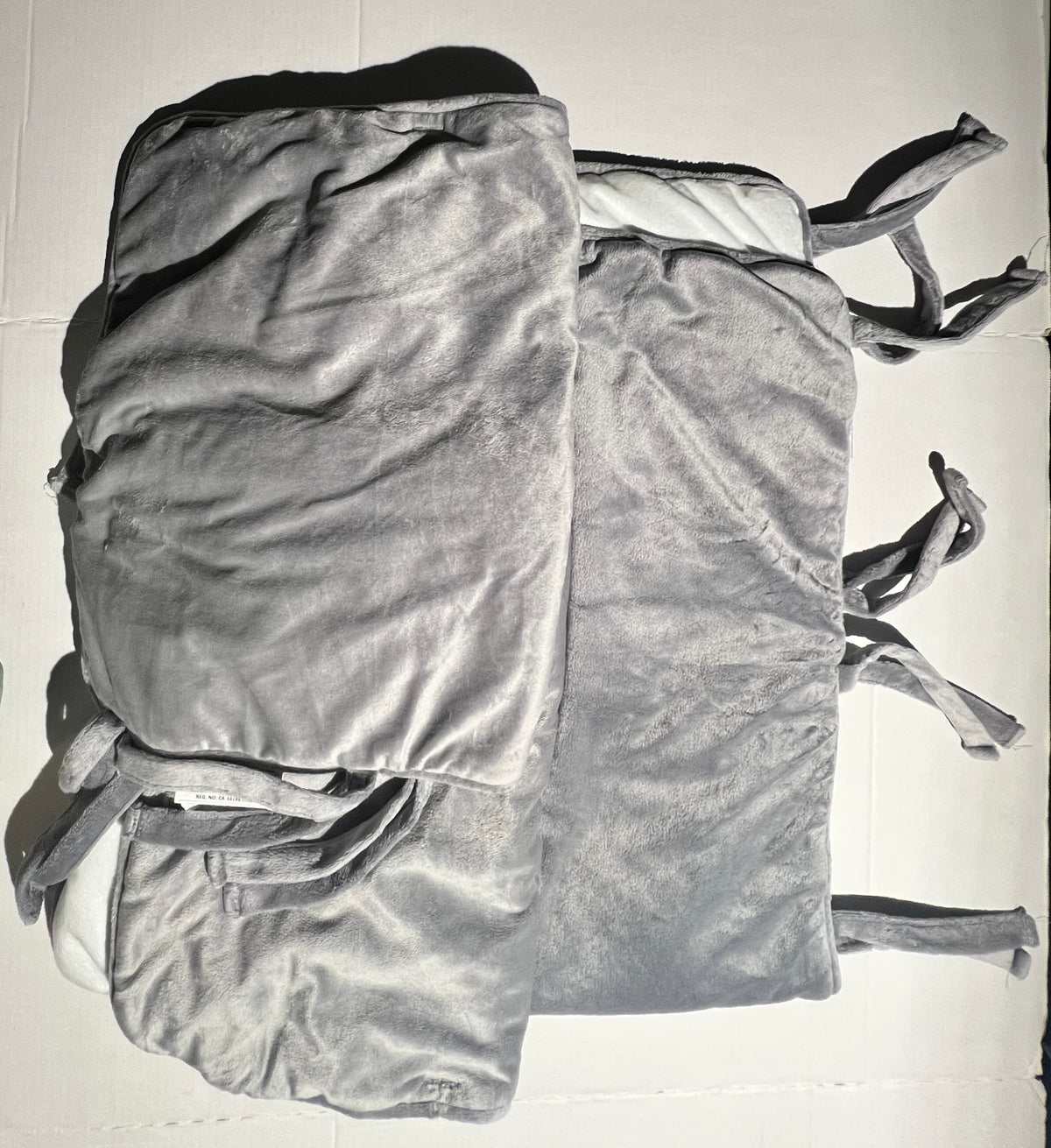 #95 Crib Rail Covers - Grey and White