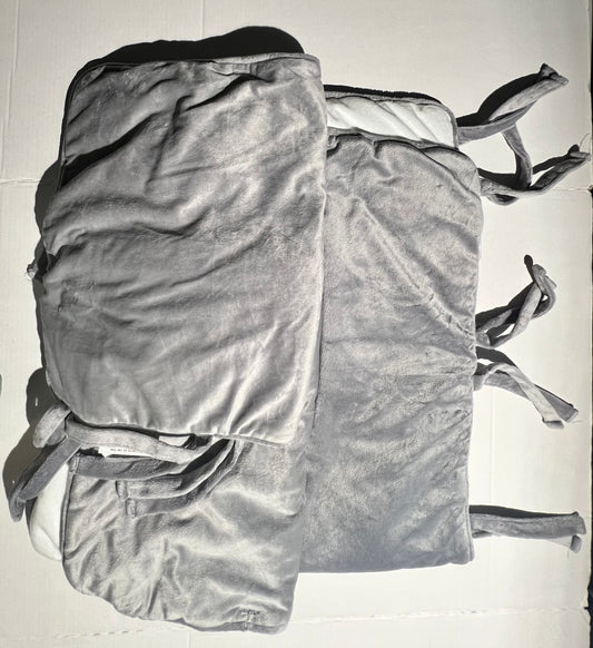 #95 Crib Rail Covers - Grey and White