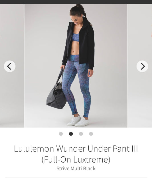 #133 Lululrmon Sz 8 Wunder Under Pant
