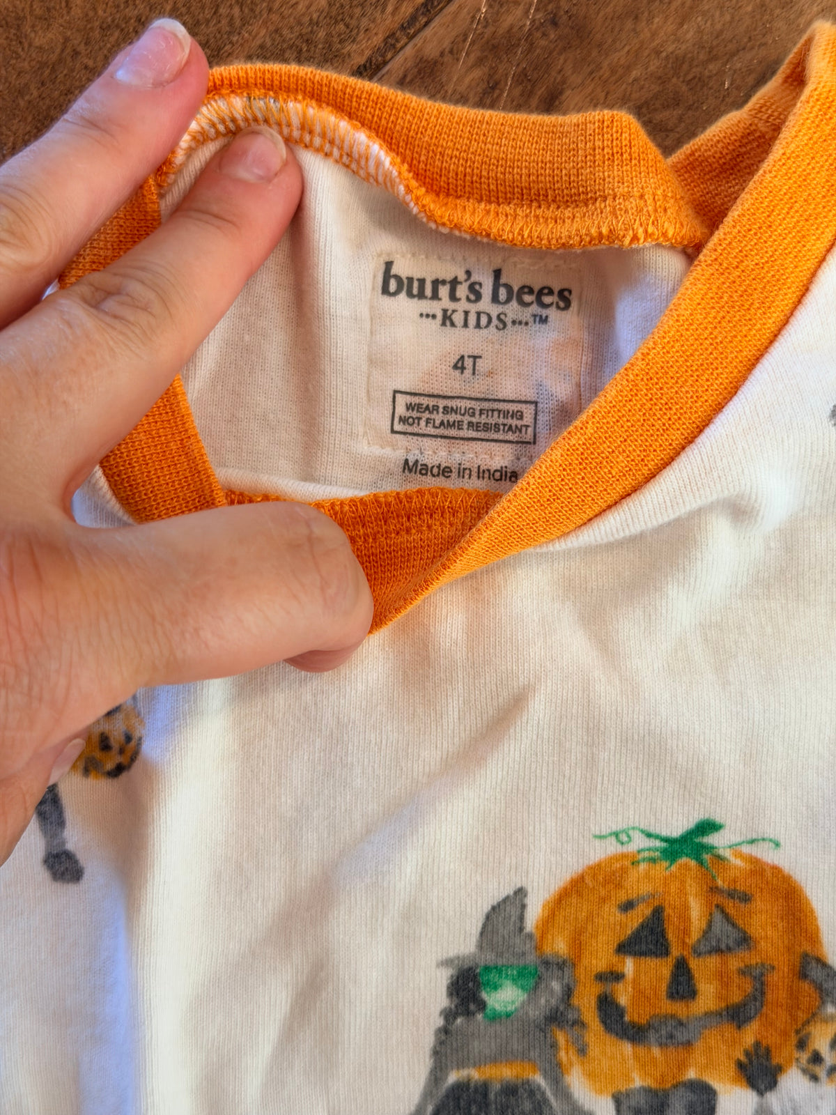 #99 boys burts bees Halloween pajamas size 4
