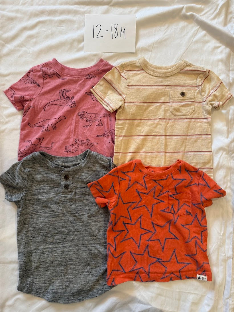 Seller #67 Boys 12-18M T-Shirt Bundle- Old Navy, Cat & Jack, Gap- REDUCED