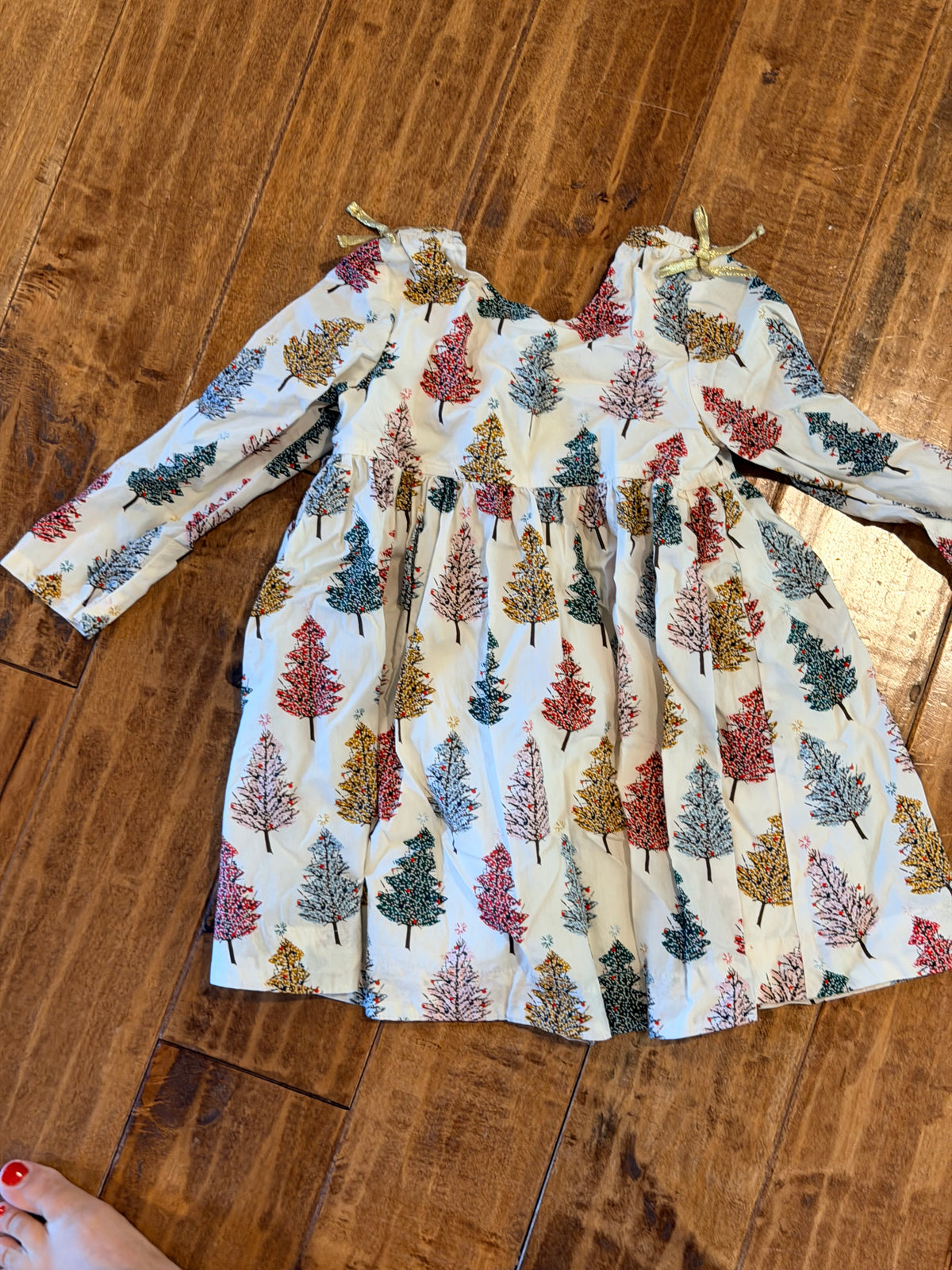 #99 girls pink chicken tree holiday dress size 3