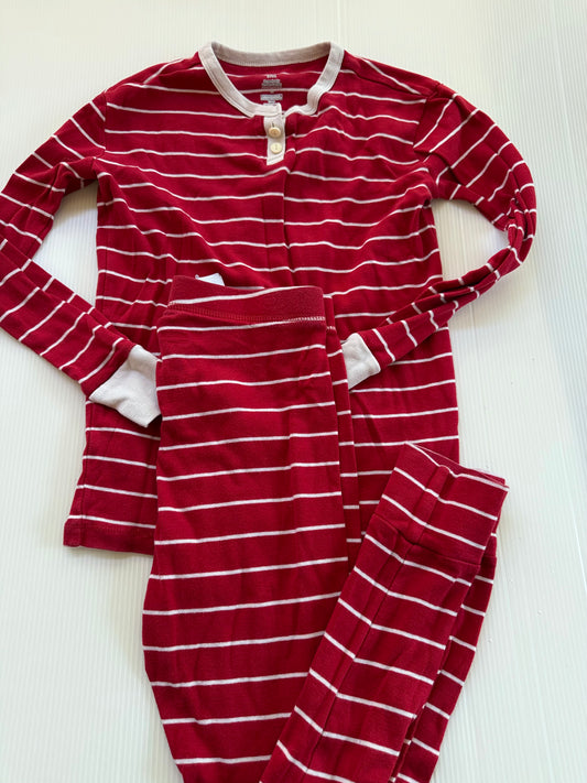 #167 Gap Girls Red Striped Pajamas - 12