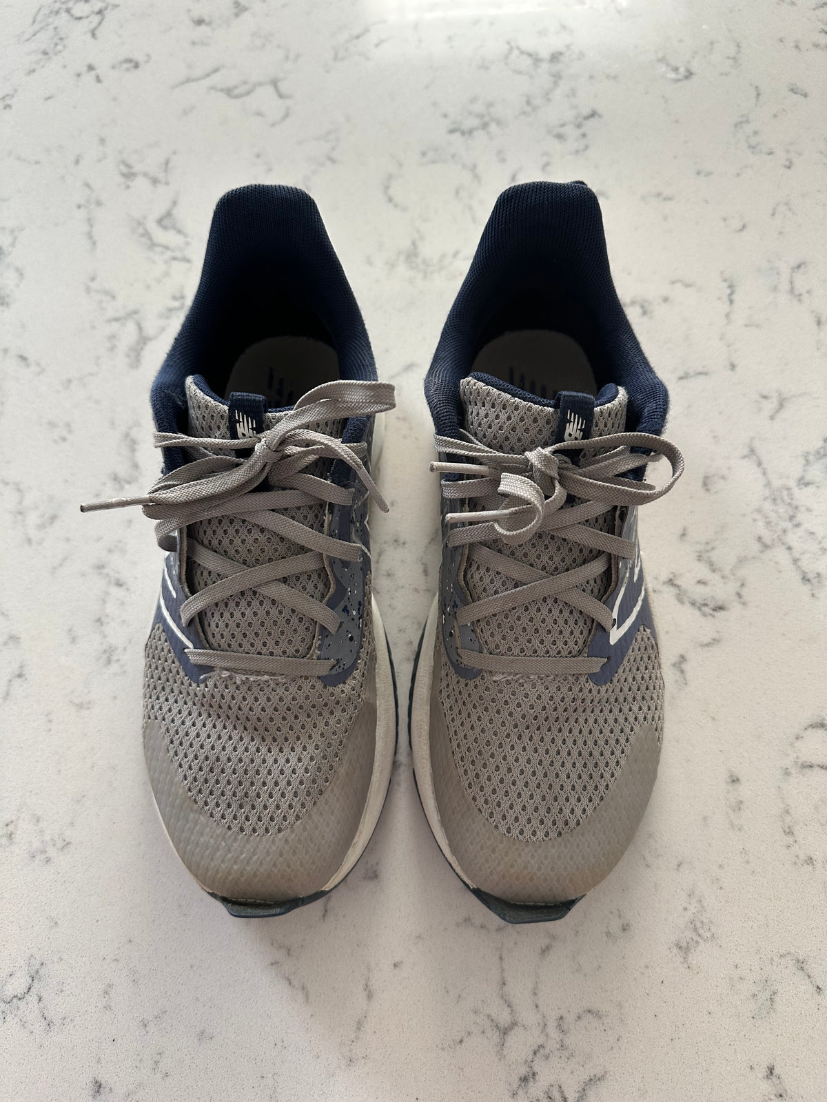Seller 42, New Balance Gym Shoe, Gray/Navy, Boys Size 4