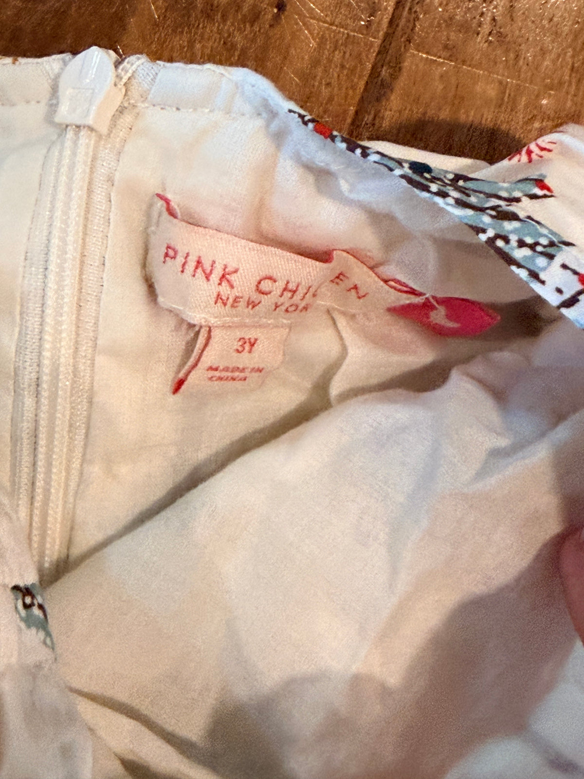 #99 girls pink chicken tree holiday dress size 3