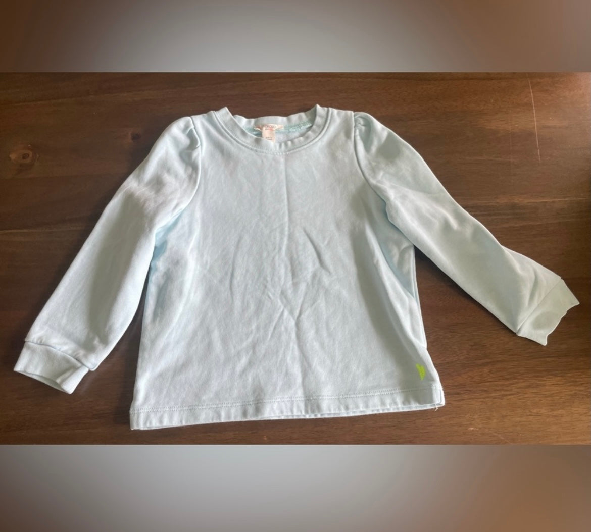 #52 - J. Crew Girls Puff Sleeve Sweatshirt, Size XS (4-5) Girls, EUC