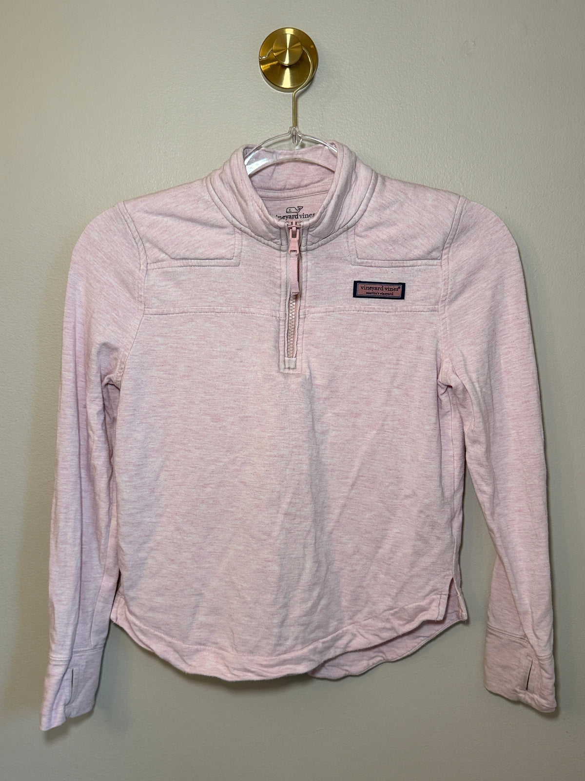 Seller 156_Vineyard Vines 1/4 Zip pull over in pink Girls Size M 10-12