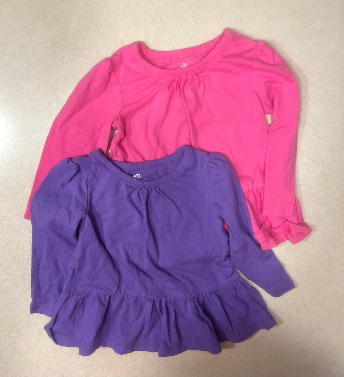 #200 Okie Dokie Pink and Purple Shirts Girls 12m