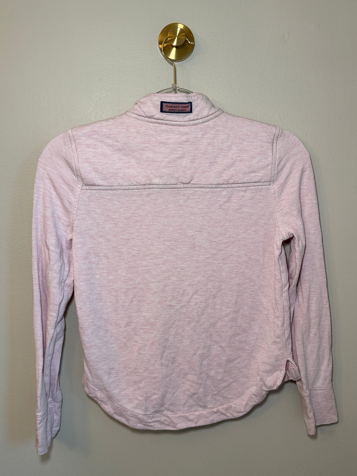 Seller 156_Vineyard Vines 1/4 Zip pull over in pink Girls Size M 10-12