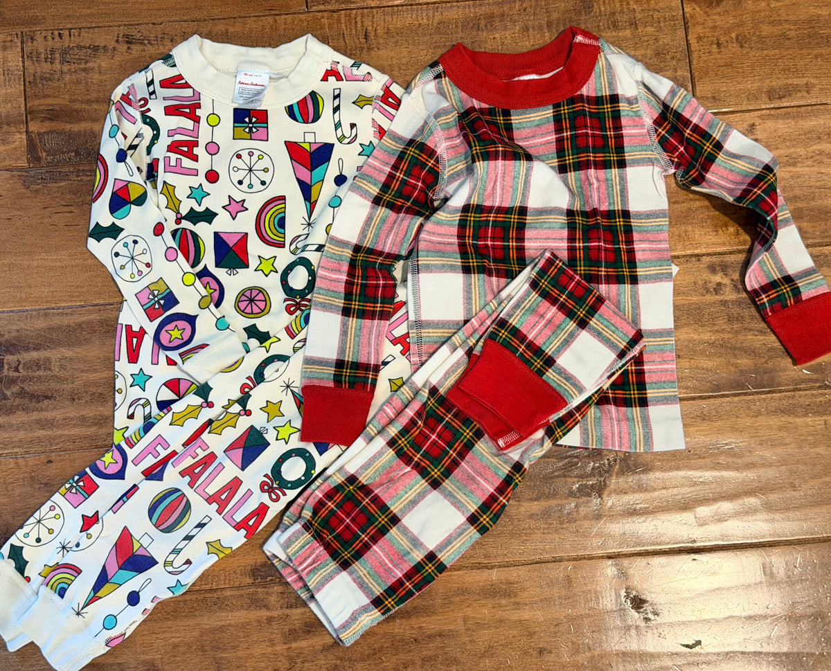 #99 boys holiday pajamas Hanna Andersson size 3