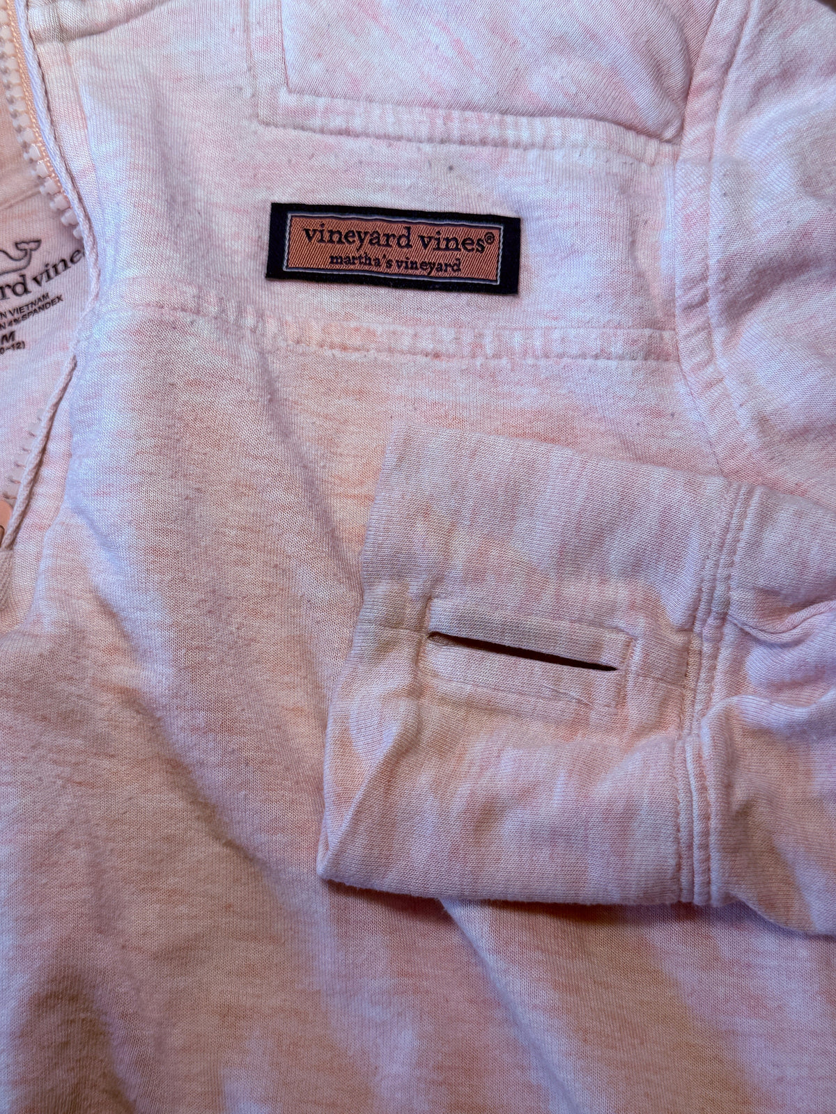 Seller 156_Vineyard Vines 1/4 Zip pull over in pink Girls Size M 10-12