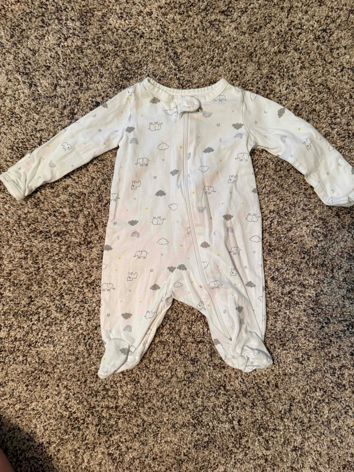 SELLER #6 Carters Newborn (3) Sleepers - Animals, Birds, Clouds