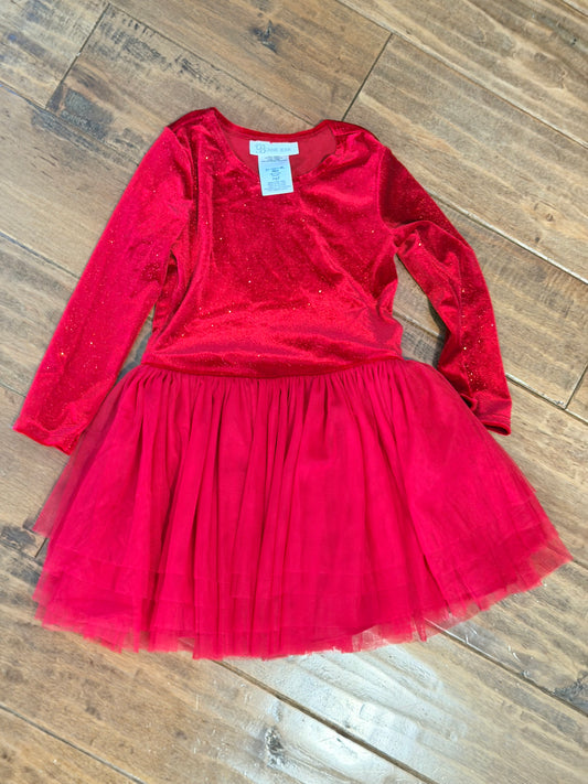 #99 girls Bonnie Jean red sparkle dress size 3
