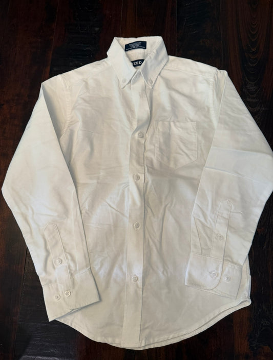 #83 Izod White Button Up Shirt - Boys 10