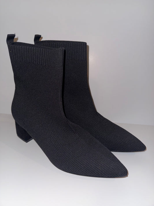 Seller #106: *Reduced* Womens 9 Knit Black Booties (Worn one night)