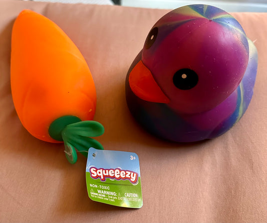 #24 Squeezy squish duck and carrot NEW