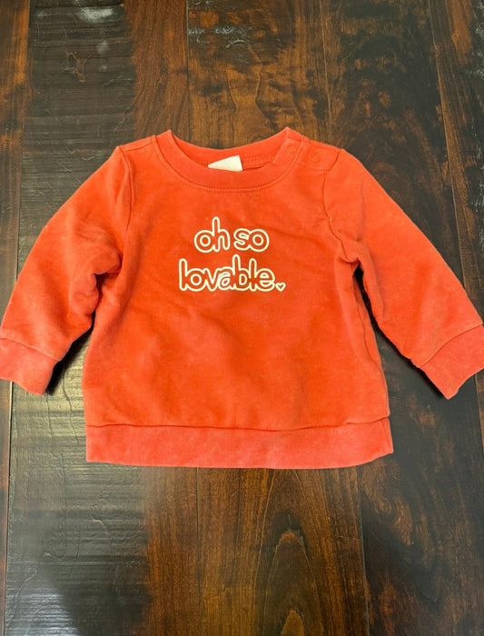 #83 Cat & Jack Burnt Orange Crew Neck Sweatshirt - Infant 3-6 Months