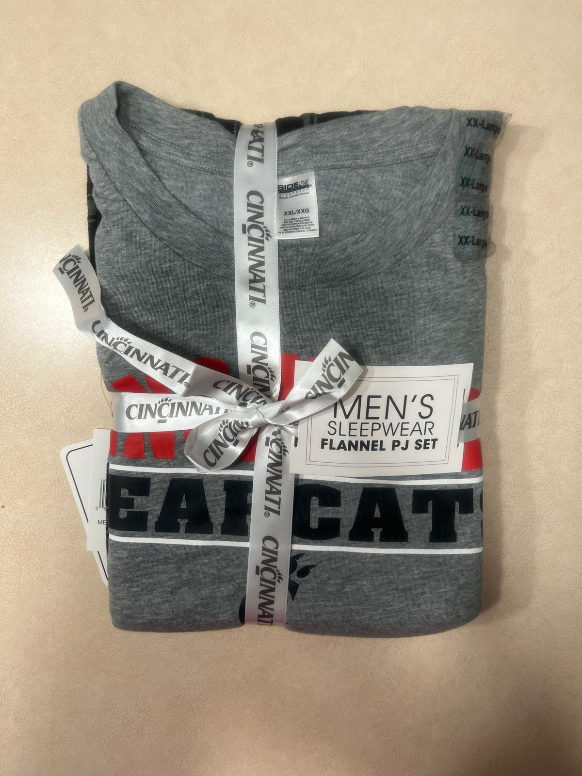 #200 Cincinnati Bearcats  Flannel Pajama Set Men's Size XXL NWT