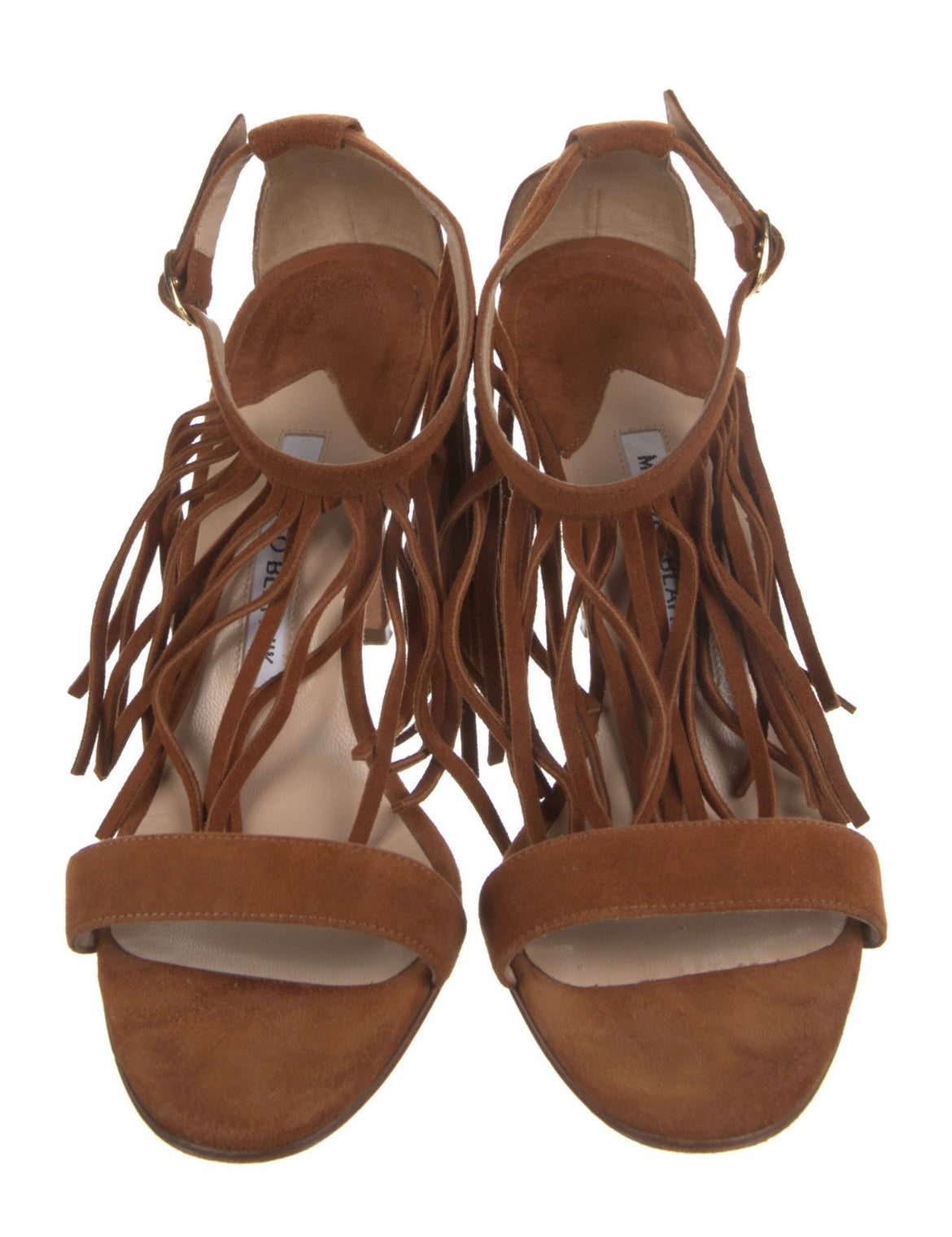 #52 - Manolo Blahnik - "Chaos" Suede Fringe Sandals | IT38 - Women's Shoes, Heels