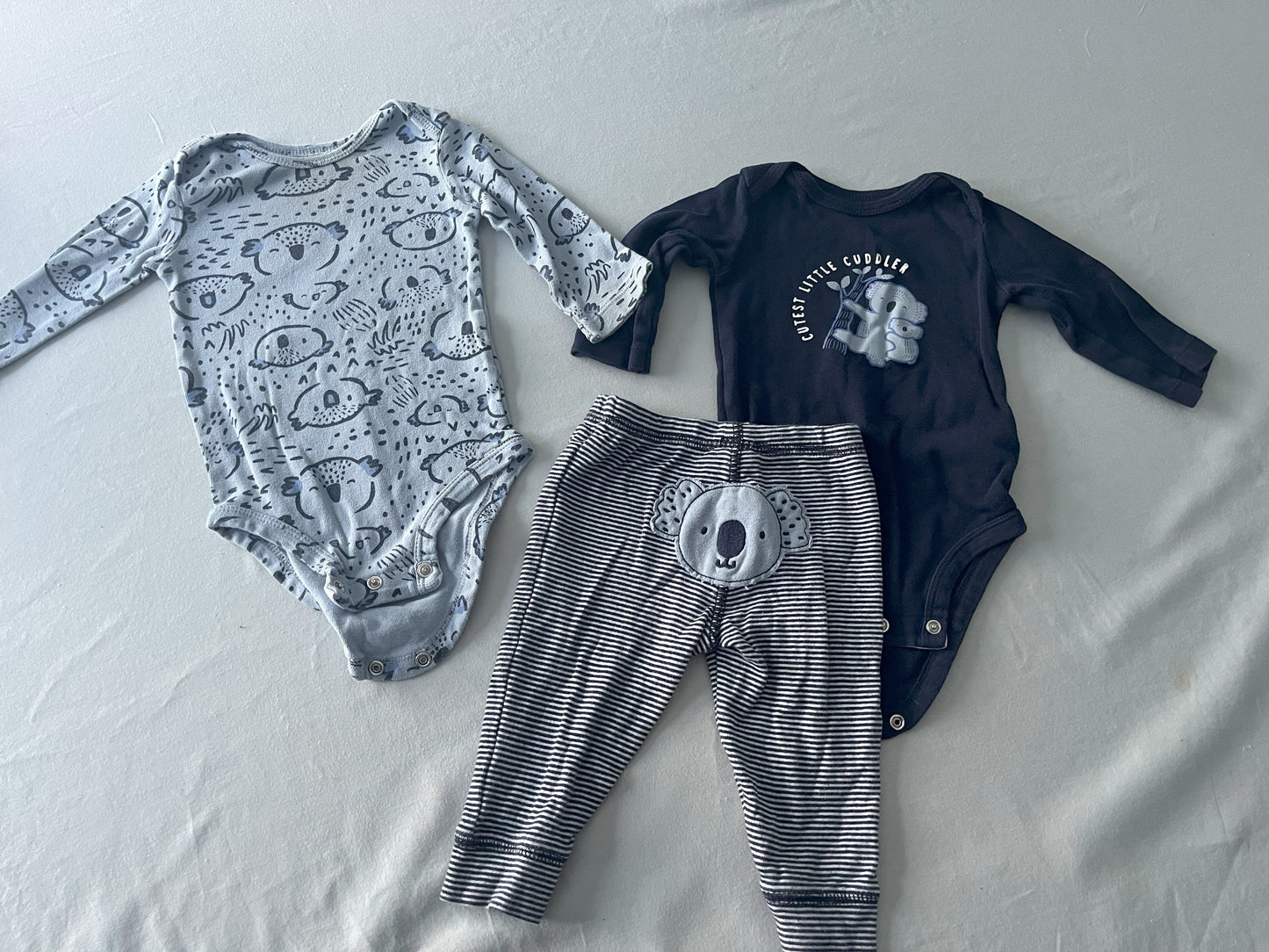 #211 REDUCED Carters 6m Koala Bear Onesie and Pants Set