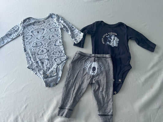 #211 REDUCED Carters 6m Koala Bear Onesie and Pants Set