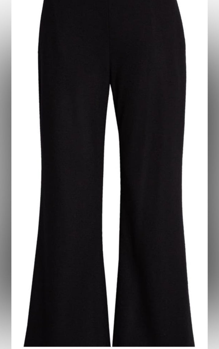 #52 - Vince Cozy Easy Wool Blend Flare Pants, Size 00, Black, Womens, NWT