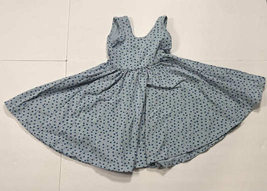 #141 Girls 5 Alice & Ames Blue Polka Dot Twirl Dress