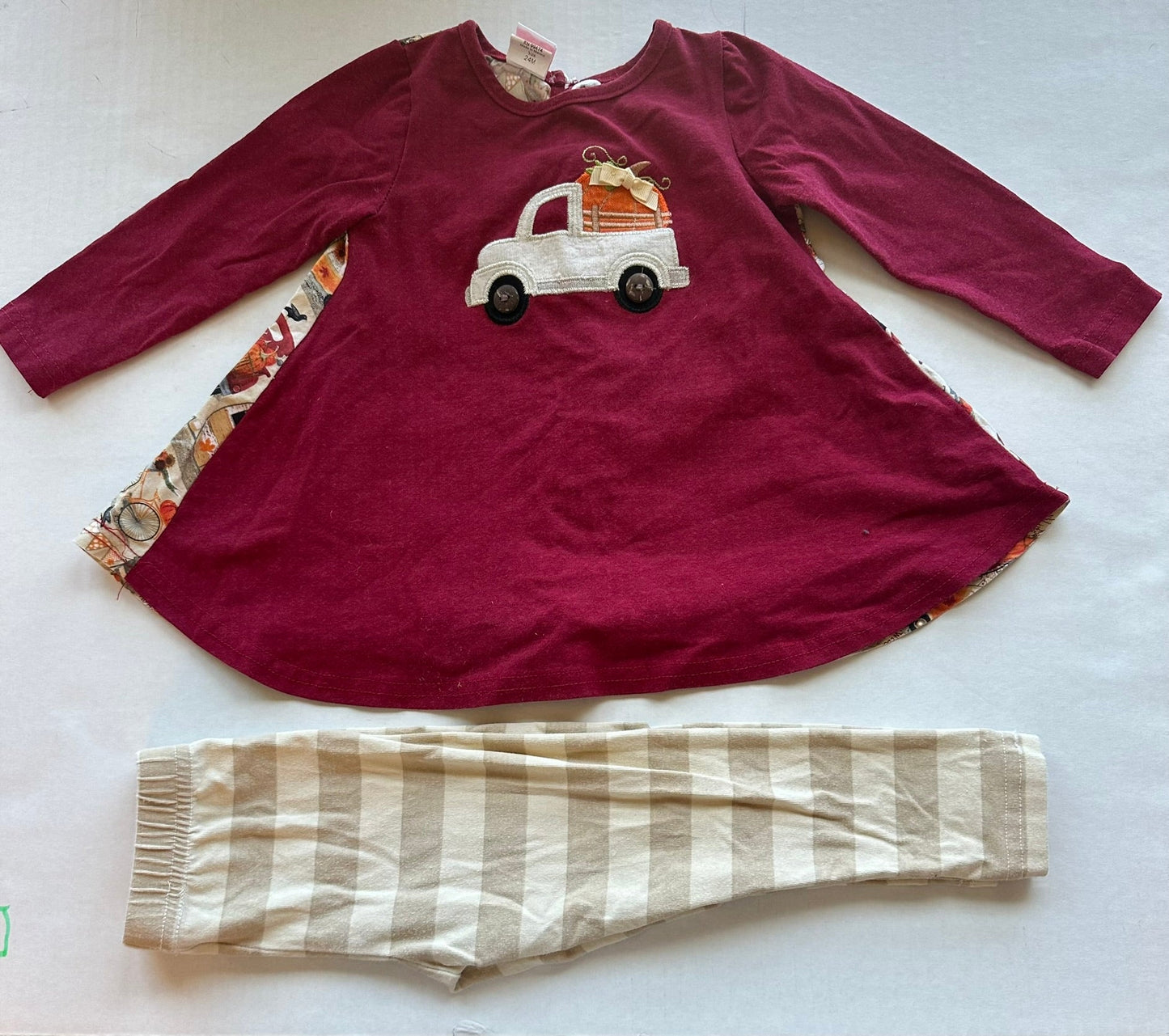 #88 REDUCED 24M Ric Rac and Ruffles tunic set