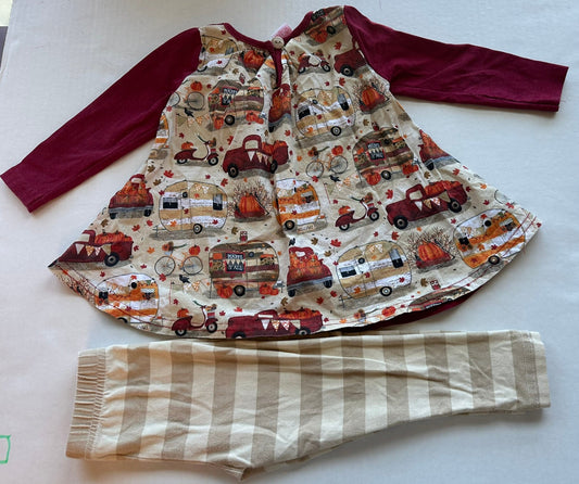 #88 REDUCED 24M Ric Rac and Ruffles tunic set