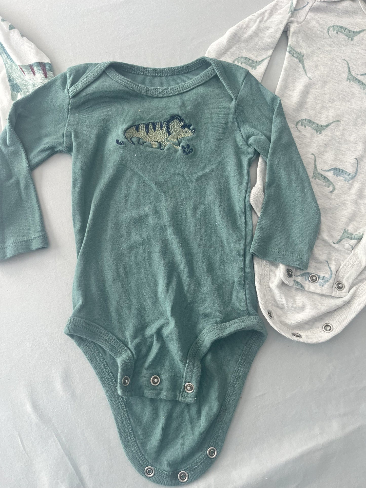 #211 REDUCED Carters 6m Dinosaur Onesie Set of 3