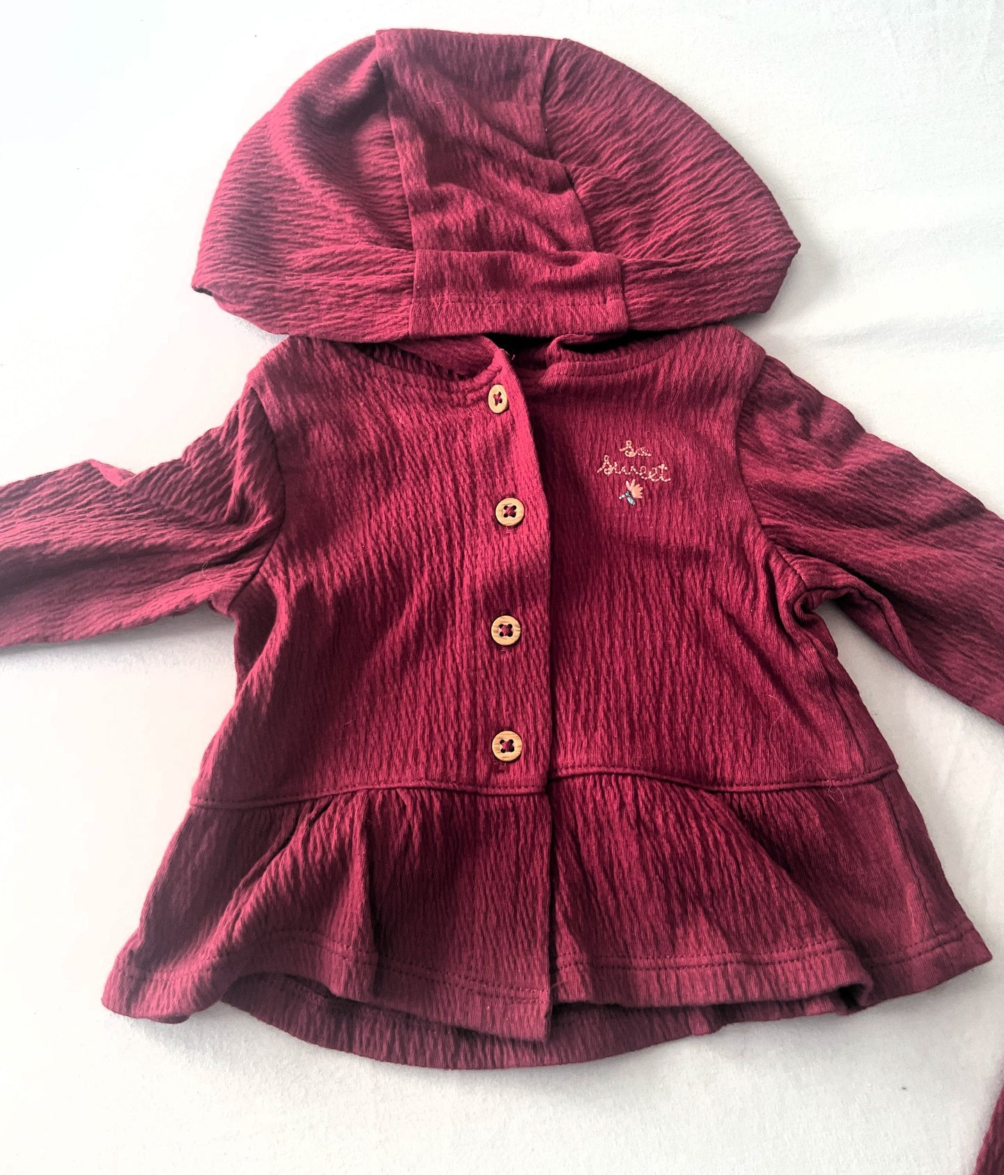 #211 REDUCED Carters 3m Maroon Button Shirt and Pants