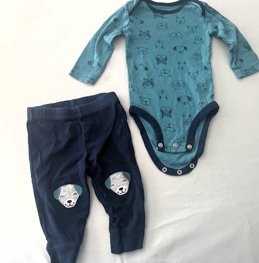 #211 REDUCED Carters 6m Puppy Dog Pants Set