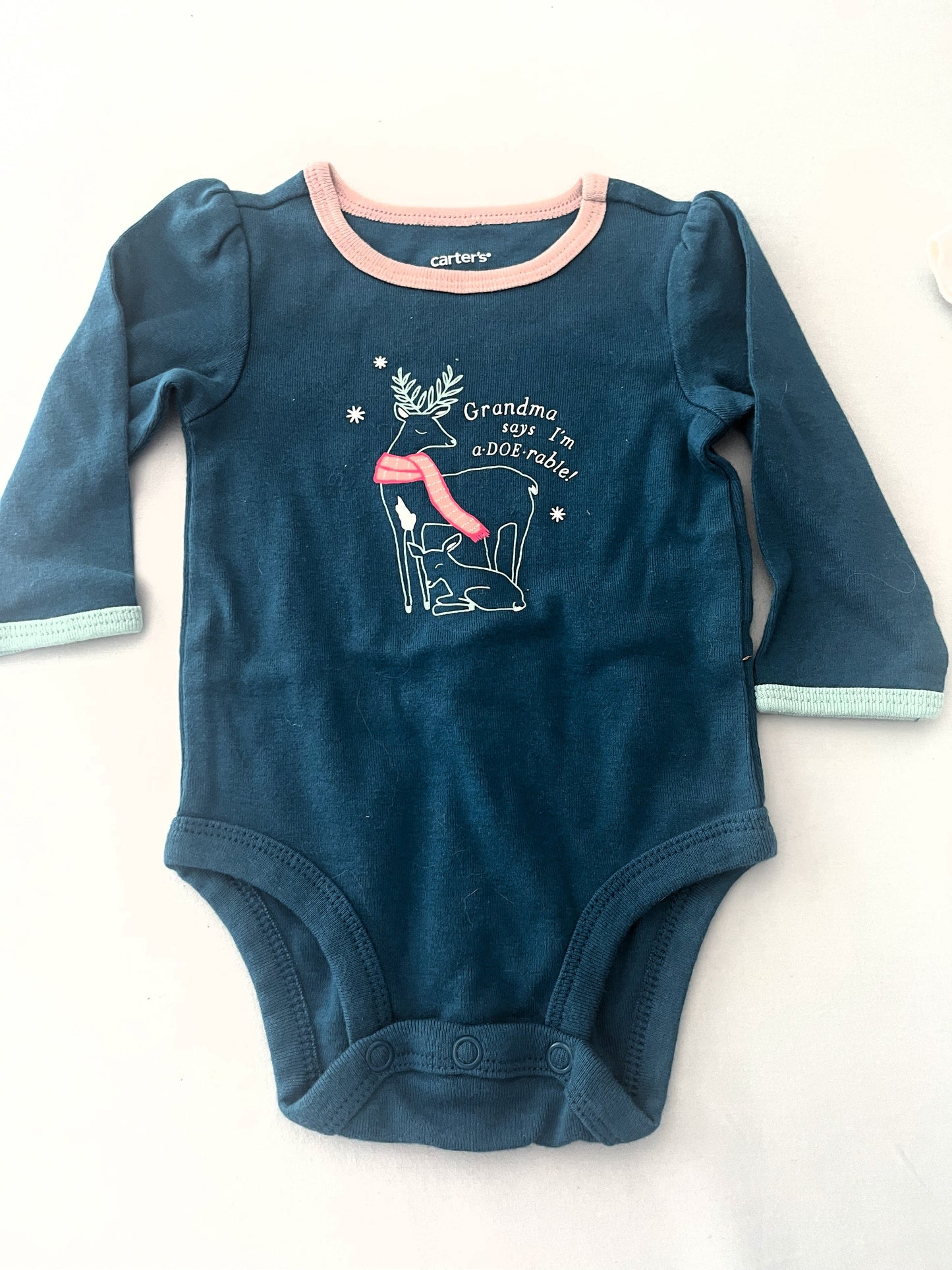 #211 REDUCED 3m Deer/Fox/Dino Onesie Set