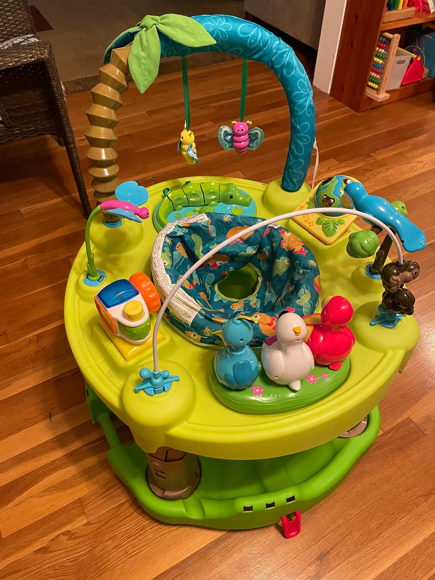 Exersaucer, also converts to play mat and play table