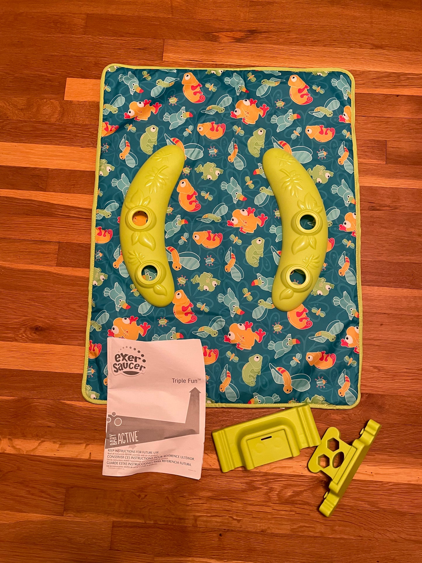 Exersaucer, also converts to play mat and play table