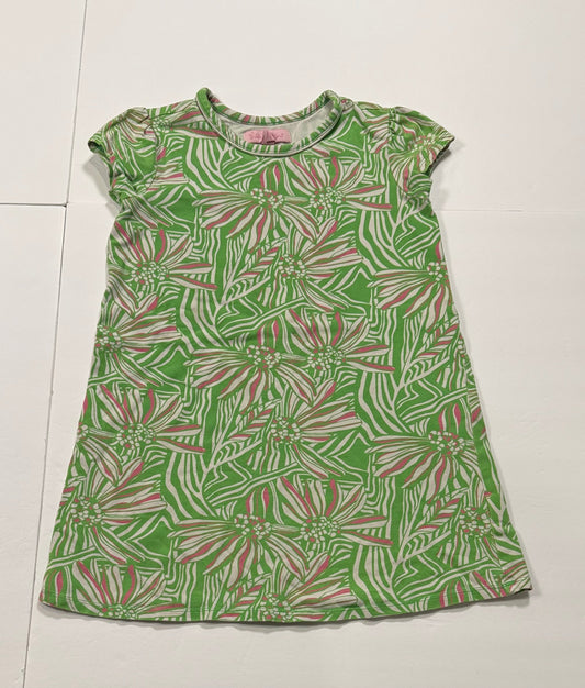 #141 Girls S 4-5 Green Lilly Dress