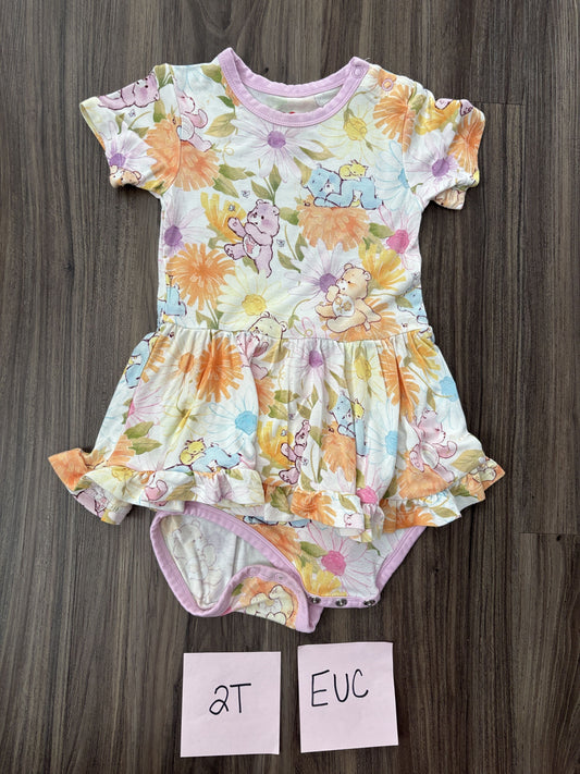 #77 - 2T - EUC Birdie Bean - Care Bears Springtime SS Bodysuit Twirl - Bamboo