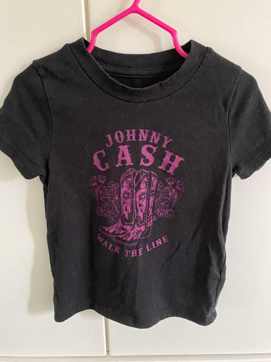 #117, Johnny Cash black T-shirt, Girls 3T, GUC