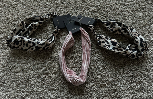 #77 NWT Set of 3 Fabric Headbands