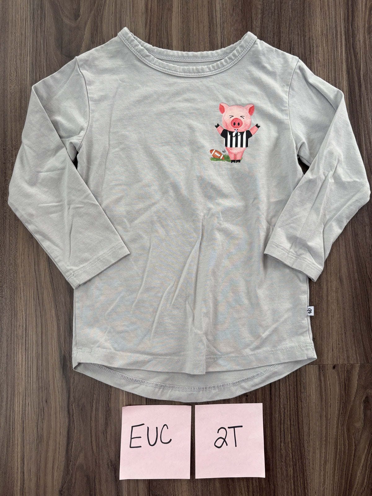 #138 - 18-24 Mo EUC Bamboo (Birdie Bean) Football Graphic Tee