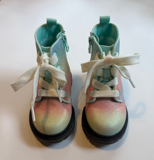 Seller #18 Rainbow Glitter Cat & Jack Combat Boots Toddler 7c Reduced
