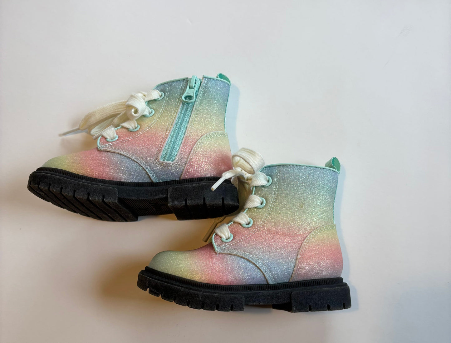 Seller #18 Rainbow Glitter Cat & Jack Combat Boots Toddler 7c Reduced