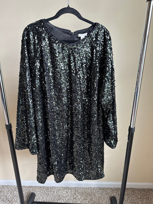#88 REDUCED XXL H&M sequin short dress green New
