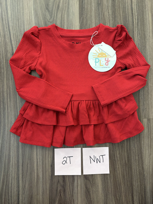 #138 - 2T NWT Bamboo (little sleepies) red LS shirt