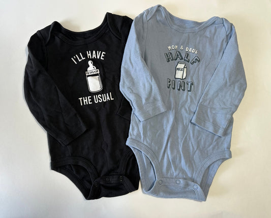 Seller 182. 12 months long sleeve onesies