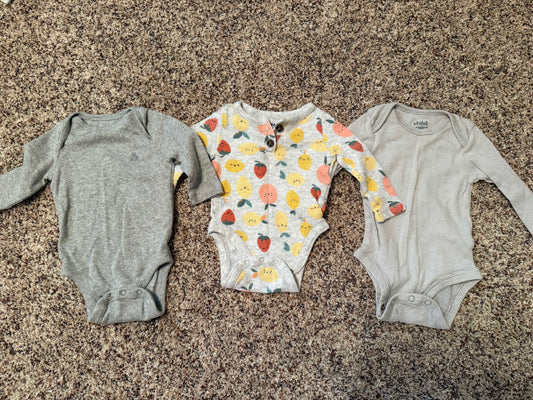 SELLER #6 (3) 3M Long Sleeve Basics - Baby Gap, Old Navy, Carters