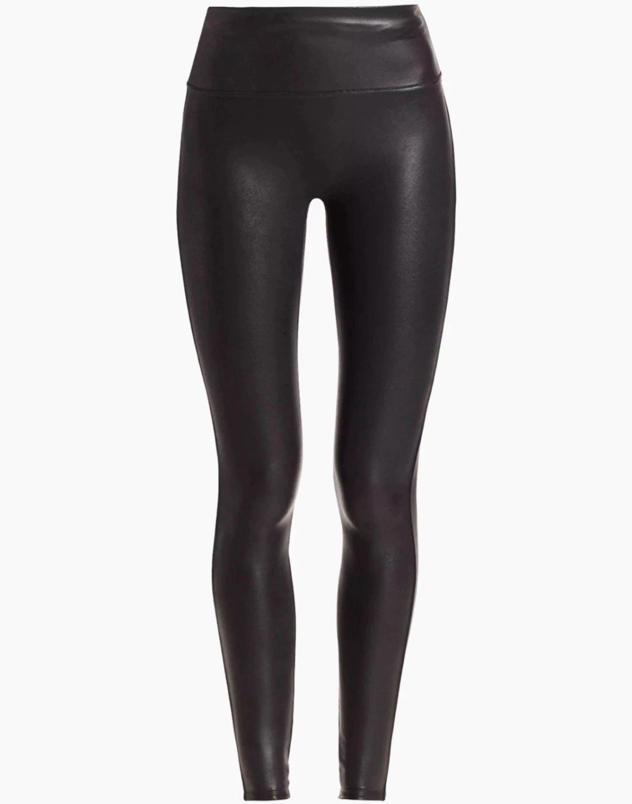 #111 SPANX Faux Leather Leggings for Women Size Medium - Black Shaping